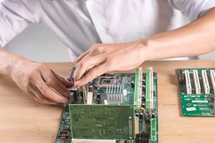 Manual through hole PCB assembly